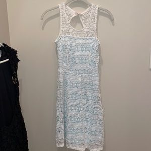 Maison Jules Blue and White Women’s Mini Dress